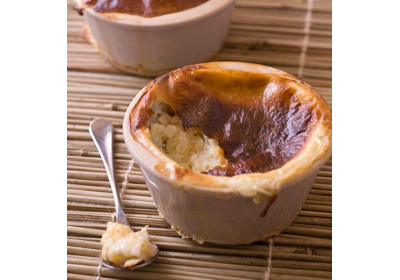 Norman teurgoule o terrina de arroz con leche al horno.