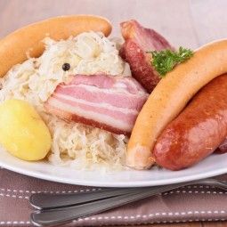 Sauerkraut garnished with Riesling