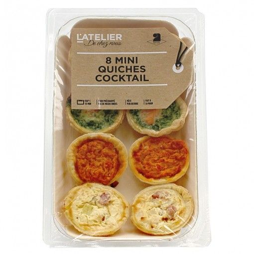 Mini quiches de cóctel surtidos