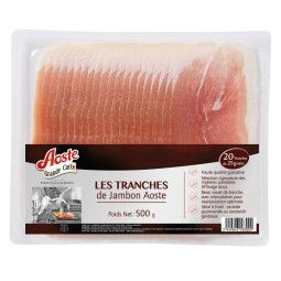 Jambon sec supérieur 20x25g - 500g - AOSTE