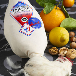 Poularde de Bresse roulée AOP ±3,5kg - LES VOLAILLES MIERAL