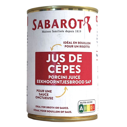 Jus de cèpes boîte 1/2 375g SABAROT - 1