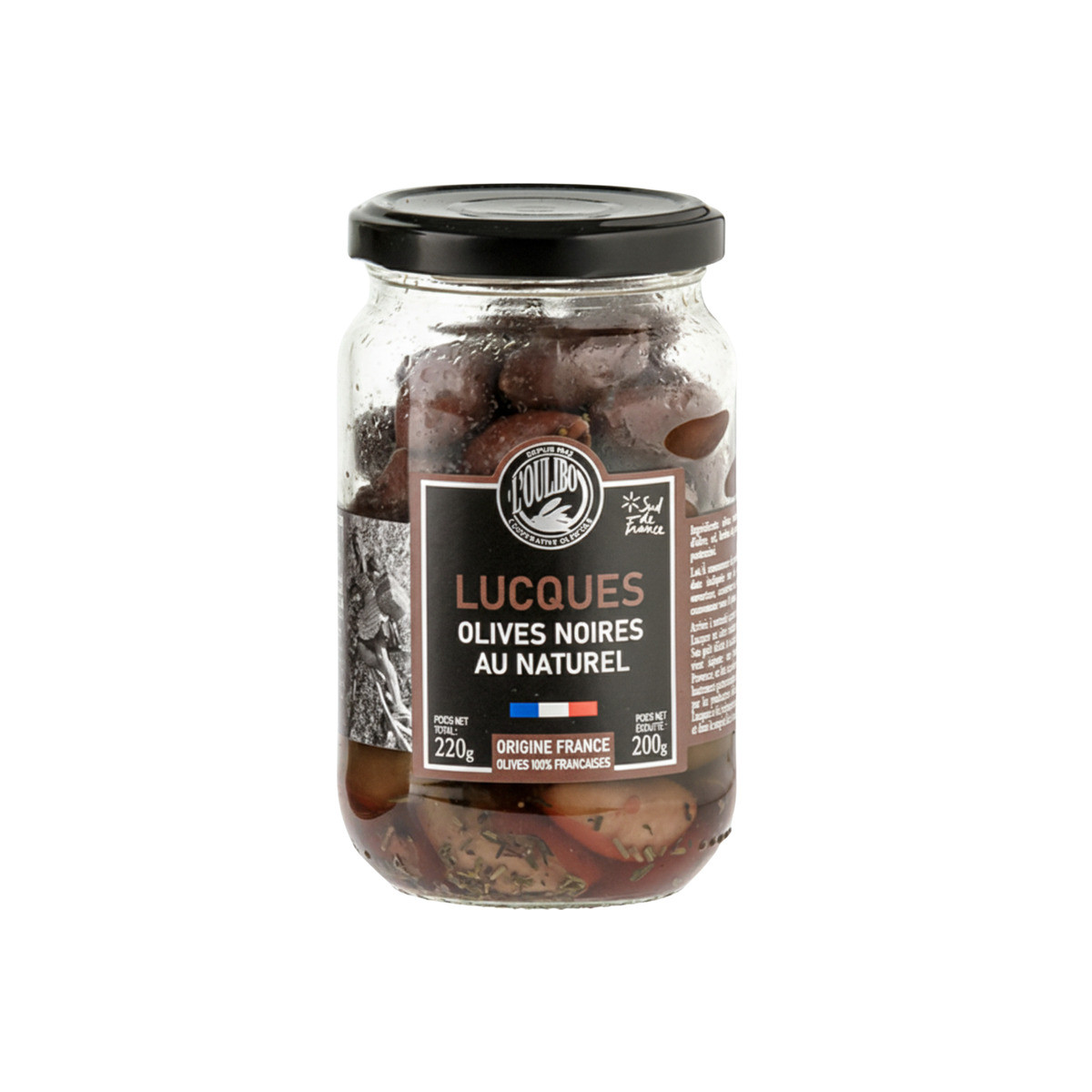 Aceitunas negras Lucques del Languedoc - 200g