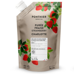 Purée réfrigérée de fraise Charlotte - 1kg PONTHIER - 1