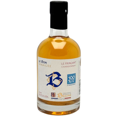 Le Bon Vinaigre | Vinaigre de vin blanc Chardonnay Le Fringant 35cl  - 1