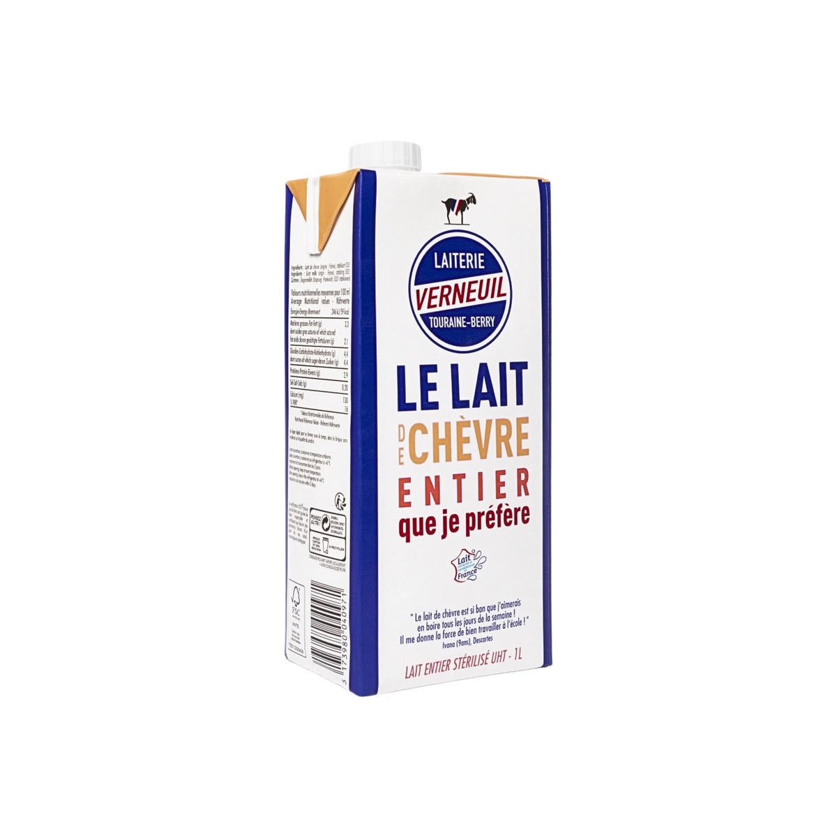 Full Origin Francia UHT Capt Latte - 1L