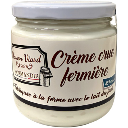Crème crue fermière 45%MG - 20cl FERME DU BOURG GROUX | MAISON VIARD - 1