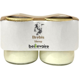 Yaourt au lait de brebis nature 2x125g BEILLEVAIRE - 1