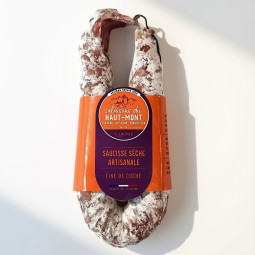 Saucisse sèche boucle de porc français ±250g LA FERME DU HAUT-MONT - 1