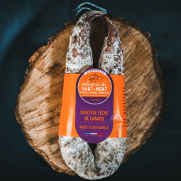 Saucisse sèche de canard et de porc fermier français ±230g LA FERME DU HAUT-MONT - 1