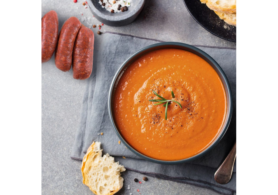 La receta de crema de chorizo.
